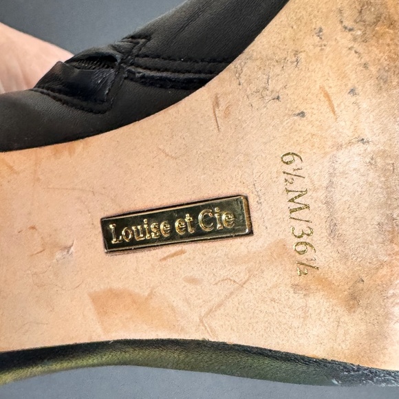 Ladies Louise et Cie Wafley Black Leather Booties Size 6.5 - Picture 12 of 13